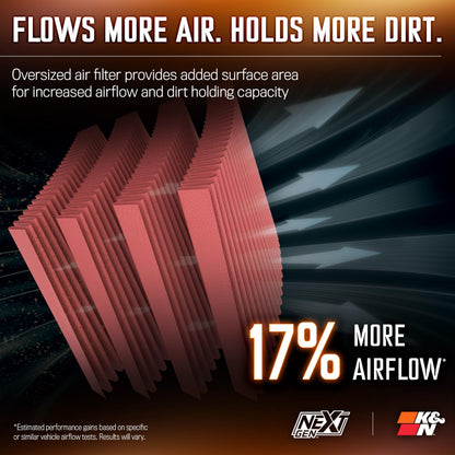 K&N FILTER 50-2545 K&N NextGen Cold Air Intake System: High-Flow Cotton Filter: Compatible with 2011-2023 DODGE/CHRYSLER; Challenger; Charger; 300; 50-2545