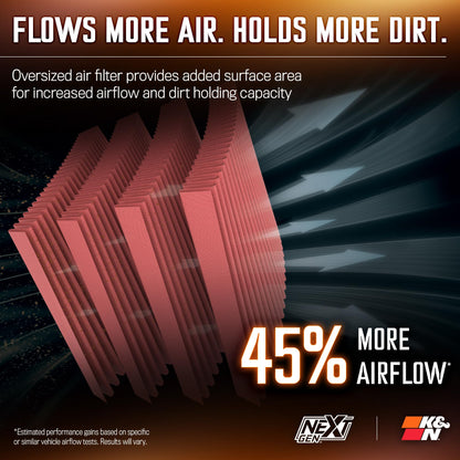 K&N FILTER 50-1563 K&N NextGen Cold Air Intake System: High-Flow Cotton Filter: Compatible with 2011-2026 DODGE/JEEP: Durango, Grand Cherokee, 50-1563