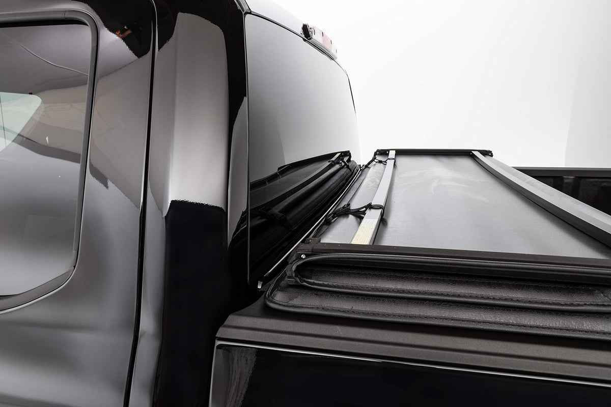 LEER 630289 LEER Latitude | Fits 2007-2021 Toyota Tundra with 5.6 FT Bed with Track | Easy Install, Soft Tri-Fold Truck Bed Tonneau Cover (with Track) - Does Not Fit Trail Edition