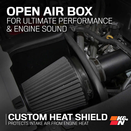 K&N 71-3070 Cold Air Intake System: Dry-Flow Air Filter