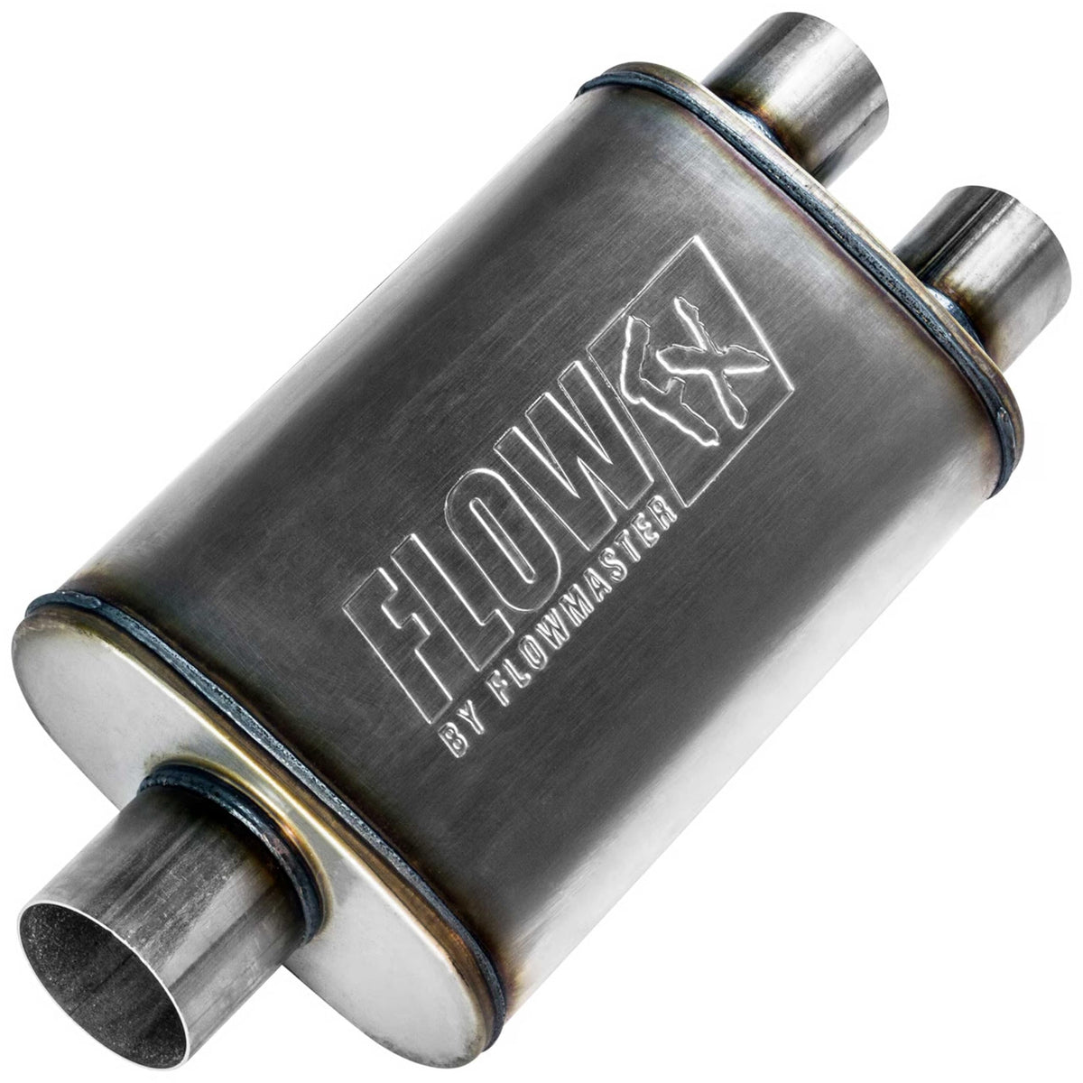 FLOWMASTER 72198 Flowmaster Flow FX Chambered Muffler – 3.00" Center In / 2.50" Dual Out