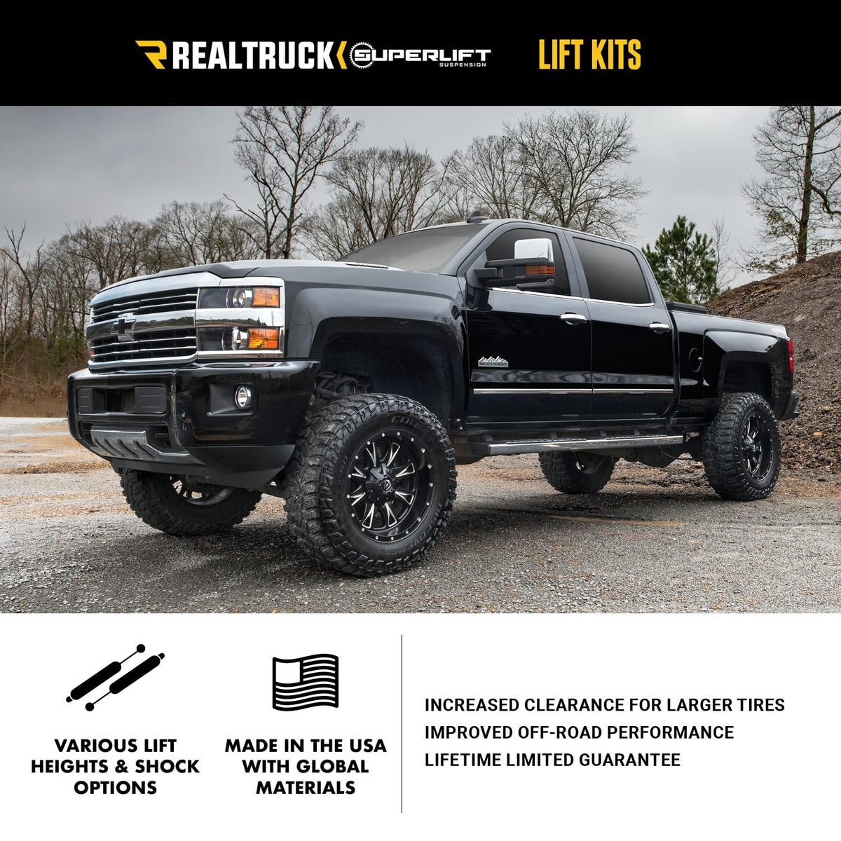 Superlift Suspension K1069 RealTruck SUPERLIFT SUSPENSION 3" Lift Kit for Toyota Tundra – Complete Lift Kit with Heavy Duty Front Upper Control Arms – K1069 – Fits 2022-2024 Toyota Tundra 4WD w/ 2-3.5" Lift Won't Fit Pro Models