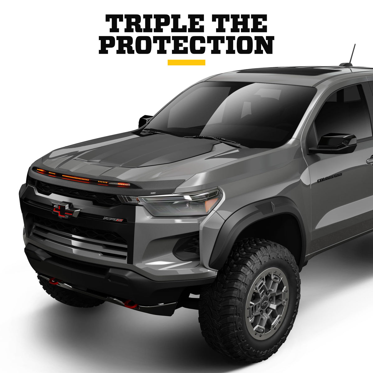 Husky Liners 2820196 Husky Liners Aeroskin Lightshield PRO Low Profile Deflector/Bug Shield – Fits 2021-2026 Ford F-150 (Excludes Tremor/Platinum/King Ranch Models) – Hood, 1-pc Black - 2820196