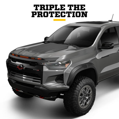 Husky Liners 2820196 Husky Liners Aeroskin Lightshield PRO Low Profile Deflector/Bug Shield – Fits 2021-2026 Ford F-150 (Excludes Tremor/Platinum/King Ranch Models) – Hood, 1-pc Black - 2820196