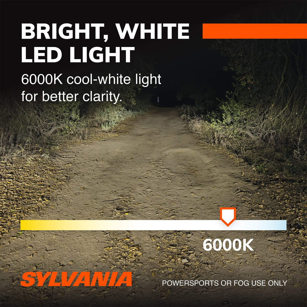 SYLVANIA 9005SL.BX2 Sylvania 9005 LED Powersport Headlight Bulbs for Off-Road Use or Fog Lights - 2 Pack