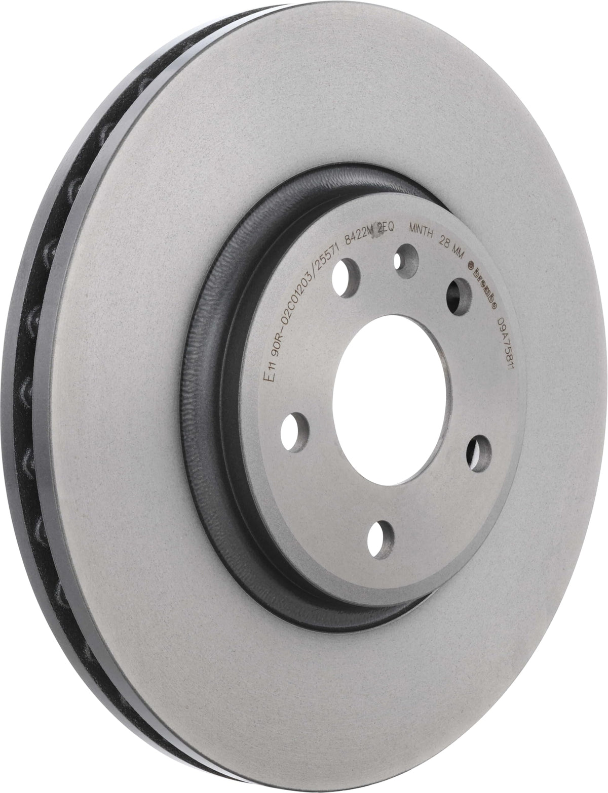 BREMBO 09A75811C02 Brembo 09.A758.11 UV Coated Pillar Vented Front Brake Rotor AUDI/AUDI (FAW) OE# 8K0615301A