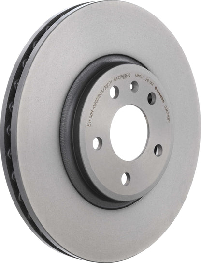 BREMBO 09A75811C02 Brembo 09.A758.11 UV Coated Pillar Vented Front Brake Rotor AUDI/AUDI (FAW) OE# 8K0615301A