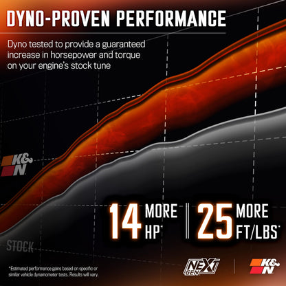 K&N FILTER 50-2630 K&N NextGen Cold Air Intake System: High-Flow Cotton Filter: Compatible with 2024-2025 FORD Ranger; 50-2630