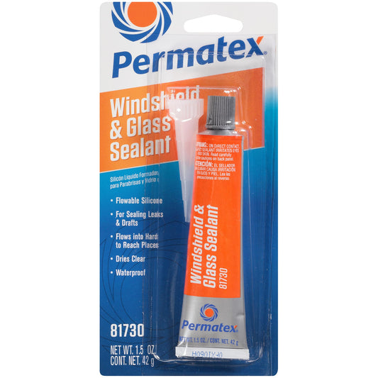 PERMATEX 81730 Permatex 81730 Flowable Silicone Windshield and Glass Sealer, 1.5 oz.