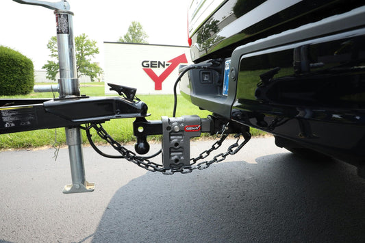 GEN-Y HITCH GH-1724 GEN-Y Hitch GH-1724 MEGA-DUTY 3" Shank 9" Drop 3.5K TW 32K Hitch and GH-0161 Dual-Ball and GH-0162 Pintle Lock