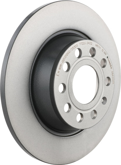BREMBO 08A20211C02 Brembo 08.A202.11 UV Coated solid Rear Brake Rotor AUDI/AUDI (FAW)/SEAT/SKODA/SKODA (SVW)/VW/VW (FAW)/VW (SVW) OE# 1K0615601AD