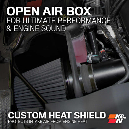 K&N 71-3082 Cold Air Intake System: Dry-Flow Air Filter
