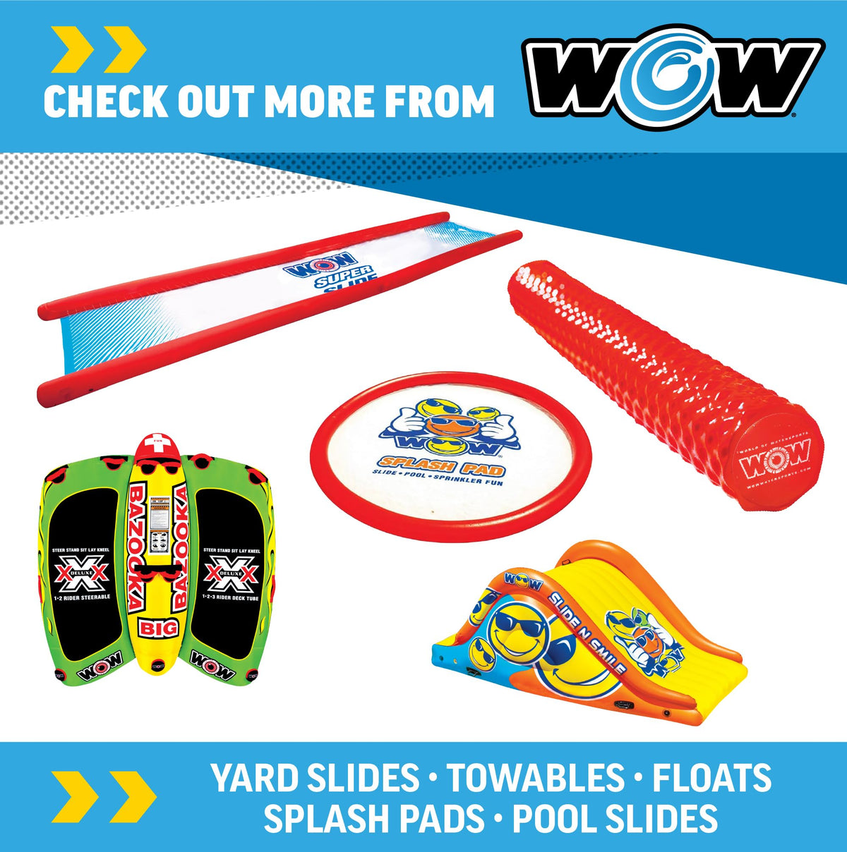 WOW SPORTS 17-2060B Wow Sports 17-2060B WOW DIPPED FOAM POOL NOODLE - BLUE