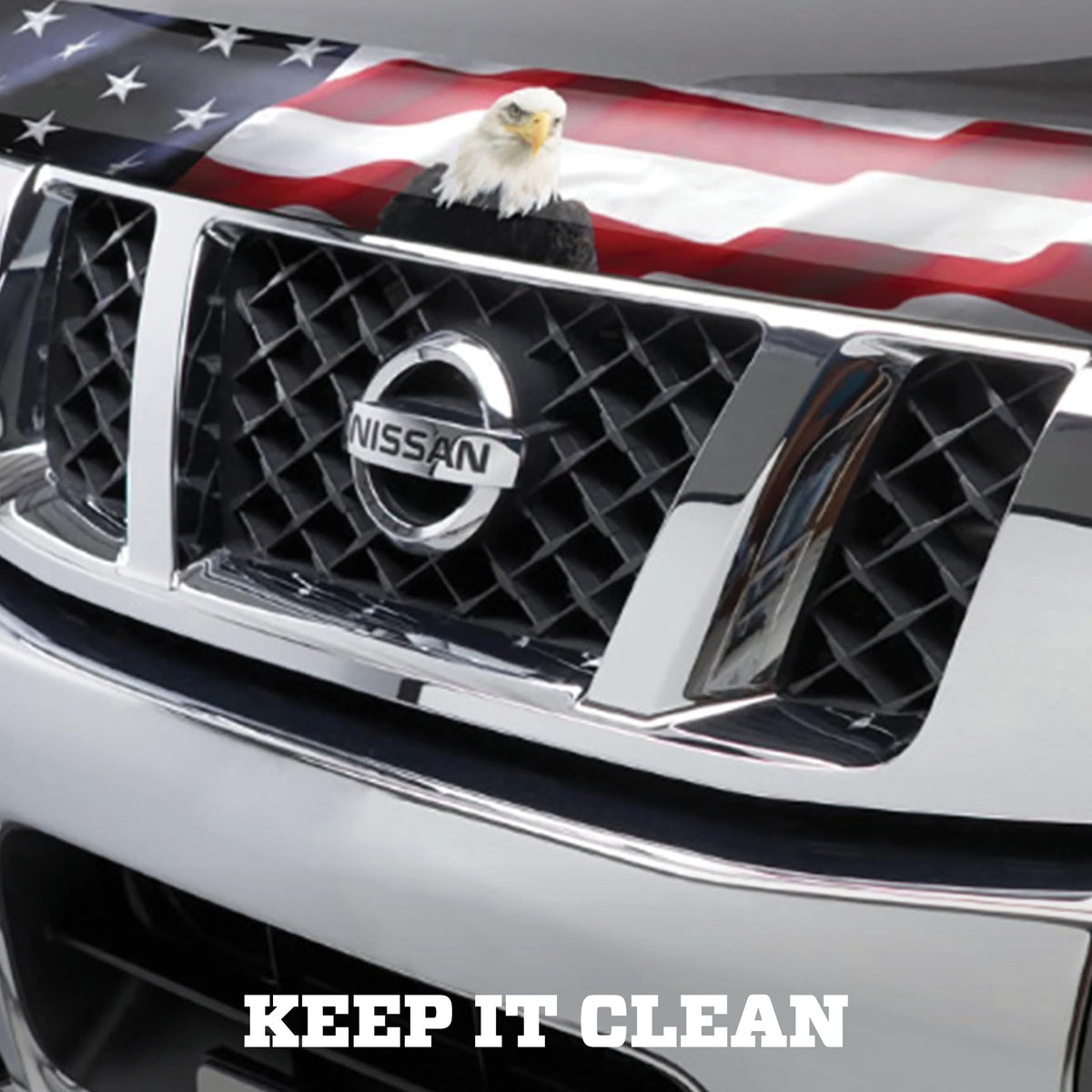 Husky Liners 2818959 Hood Protector w/American Flag High Profile/Bug