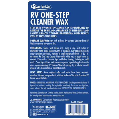 STAR BRITE 079632 Star Brite 079632 1-STEP HD CLNR WAX 32 OZ