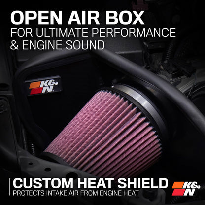 K&N 77-9043KP Cold Air Intake System: High-Flow Air Filter