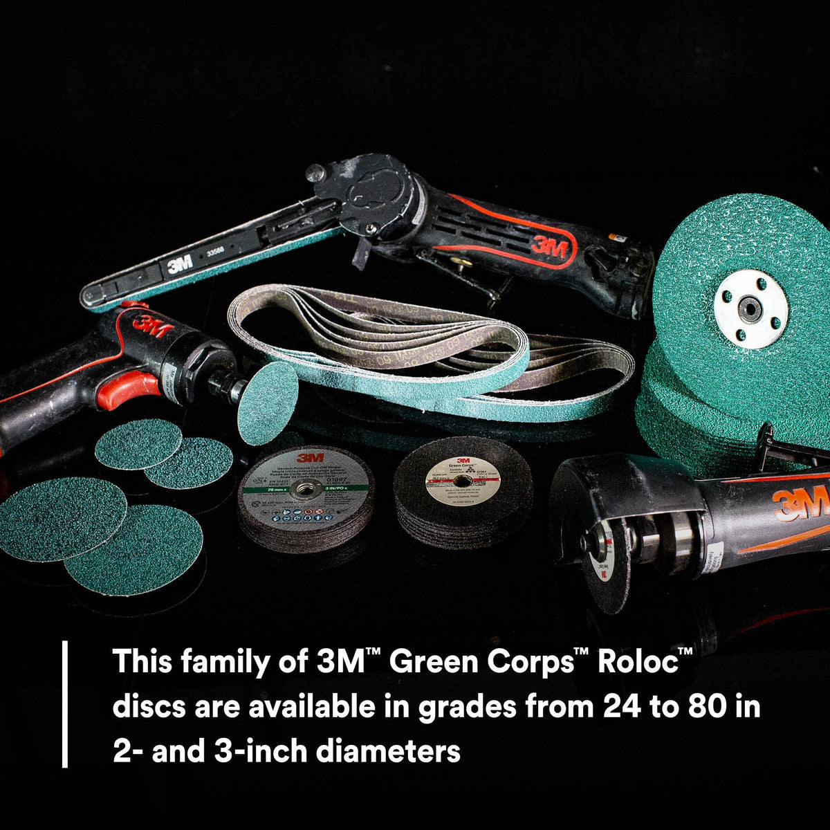 3M 36536 3M Green Corps Roloc Disc 36536, 80+ Grit, 3 in, Pack of 25 Heavy Duty, Quick Change Discs for Grinding, Coating Removal, Fast Cutting