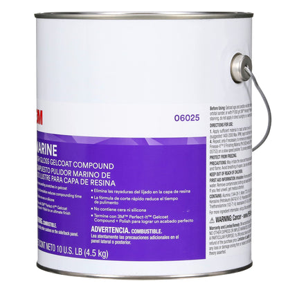 3M 06025 3M Marine High Gloss Gelcoat Compound, 06025, 10 lb, White
