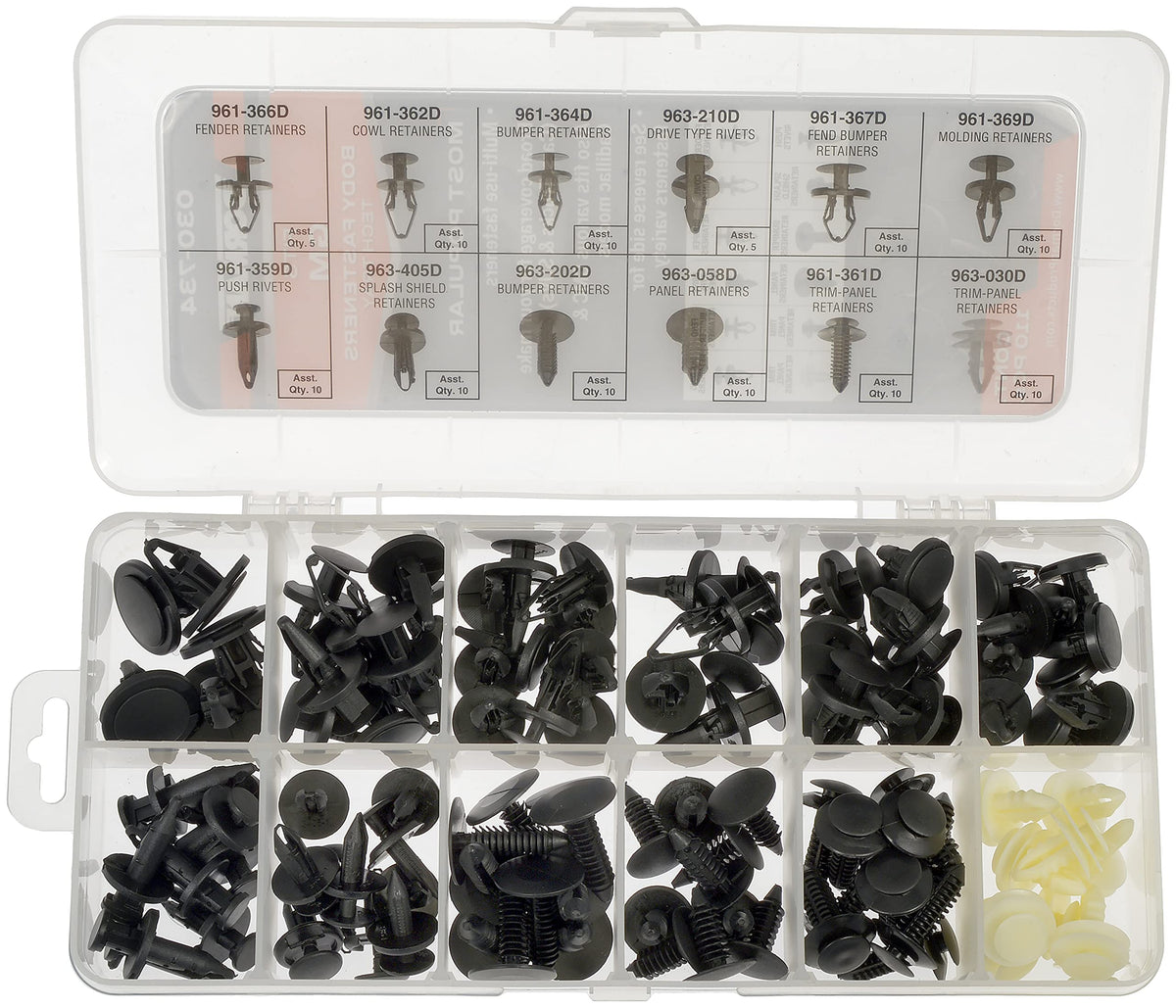 Dorman 030-734 Fastener Tech Tray, 110 Piece Universal Fit