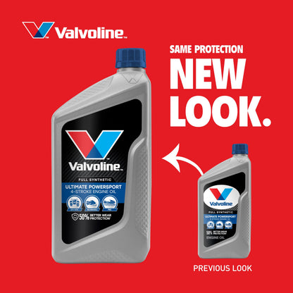 VALVOLINE 899367 Valvoline 4-Stroke Powersport Full Synthetic Motor Oil 1 Quart (Pack of 6)