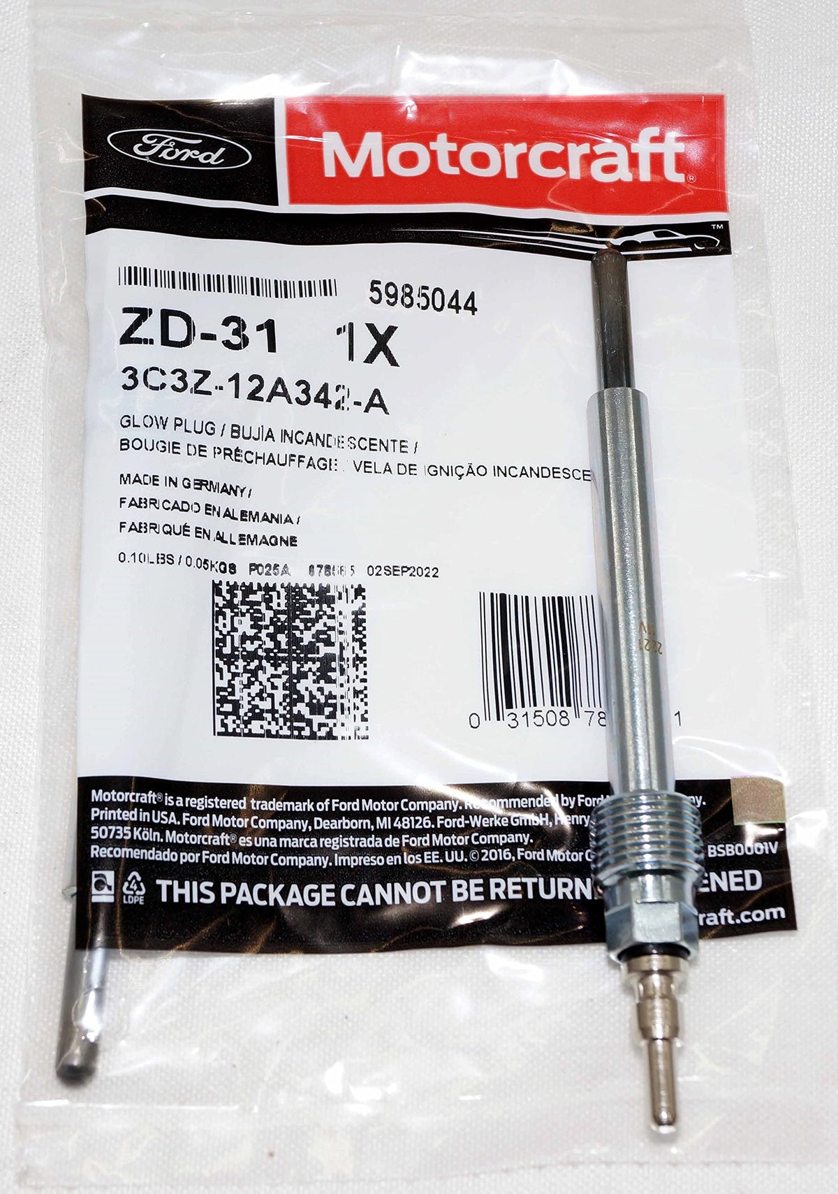 Motorcraft ZD31 Glow Plug
