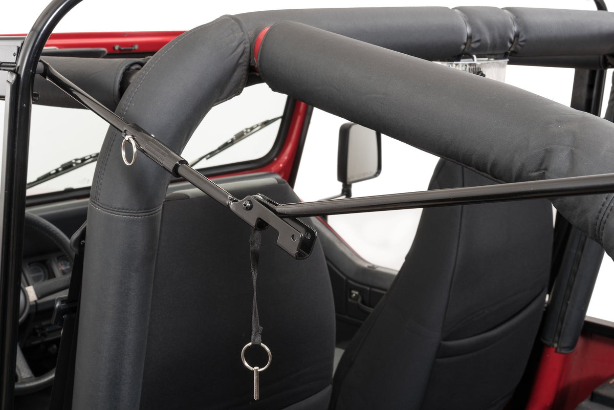 MASTERTOP 15433101 MasterTop - Soft Top Hardware Kit - Compatible with Jeep Wrangler YJ 1987-1995 - Complete Bow Assembly Door Surrounds - Style YJ Accessories Replacement Kit System - Door Frames Not Included