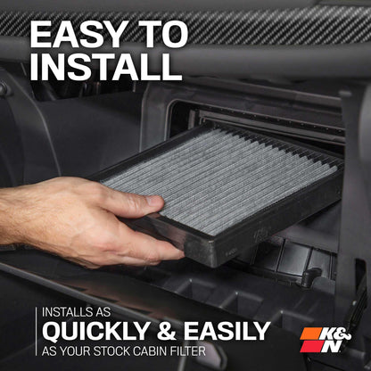 K&N FILTER VF2064 K&N LIFETIME Cabin Air Filter: Washable, Clean Air for your Cabin, VF2064