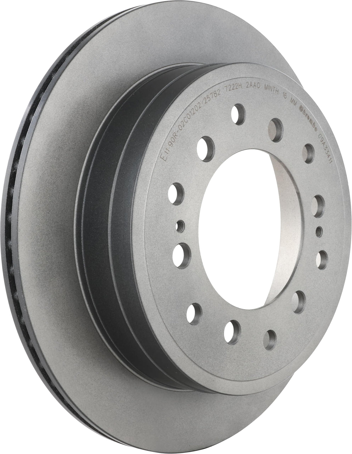 BREMBO 09A33411C02 Brembo 09.A334.11 UV Coated Rear Disc Brake Rotor