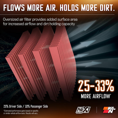 K&N FILTER 50-2617 K&N NextGen Cold Air Intake System: High-Flow Cotton Filter: Compatible with 2021-2026 FORD F150; F150 Raptor; 50-2617