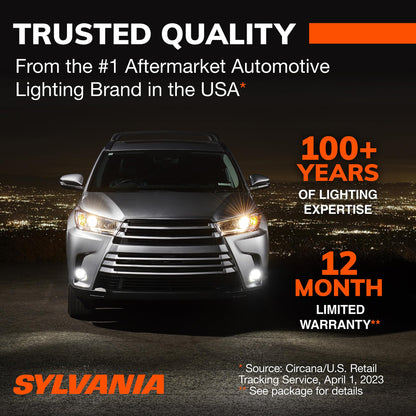 SYLVANIA 194BSL.BP2 SYLVANIA 194 T10 W5W LED Blue Mini Bulb, Interior Light, 2 Bulbs
