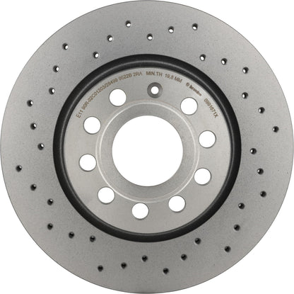 BREMBO 0991671XC02 Brembo 09.9167.1X Xtra UV Coated vented drilled Front Brake Rotor AUDI/SEAT/SKODA/SKODA (SVW)/VW/VW (FAW) OE# 1K0615301AK