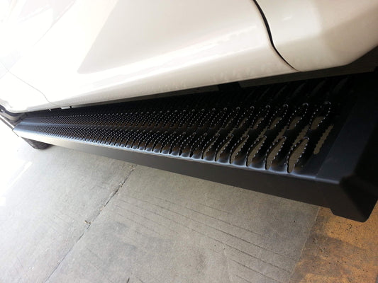 TRAILFX RBA019TI TrailFX Running Boards Fits Cheverolet Silverado 1500 Crew Cab 2019-2025 Titanium Black Powder Coated Aluminum 6.5 Inch Wide Rocker Panel Mount Set of 2 Agressive Side Steps TrailFX RBA019TI