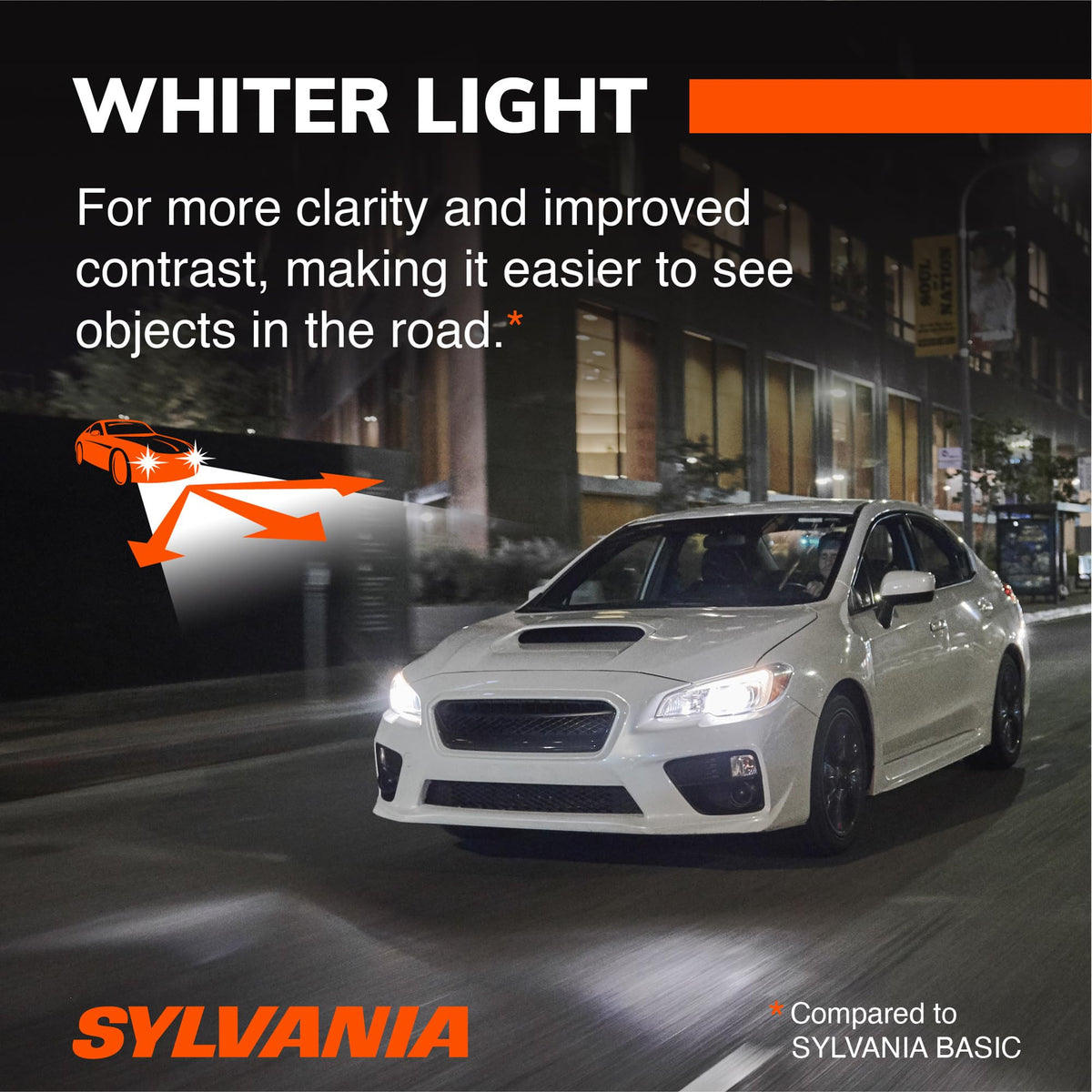 SYLVANIA 35624 SYLVANIA H7 SilverStar Ultra Halogen Headlight Replacement Bulb, 2 Bulbs