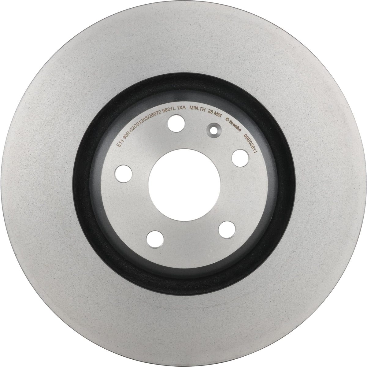 BREMBO 09B03811C02 Brembo 09.B038.11 UV Coated Pillar Vented Front Brake Rotor AUDI OE# 8J0615301