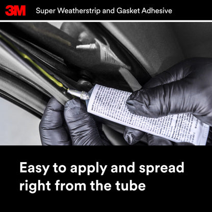 3M 08581 3M Super Weatherstrip and Gasket Adhesive, 08581, Black, 2 fl oz Tube, 1 Per Pack