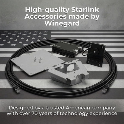WINEGARD SD-025C Winegard SD-025C Starlink Standard Ethernet Cable - Shielded Data Cable for Starlink - Standard High-Speed Network Connectivity 25'- Black