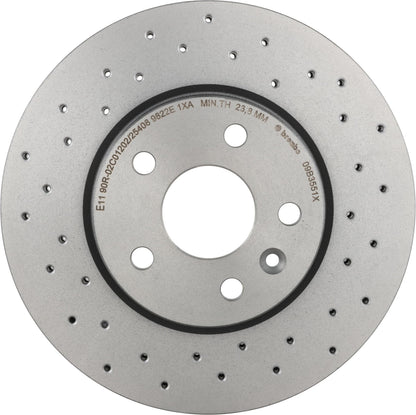 BREMBO 09B3551XC02 Brembo 09.B355.1X Xtra UV Coated vented drilled Front Brake Rotor BUICK (SGM)/CHEVROLET/CHEVROLET (SGM)/OPEL/VAUXHALL OE# 569073