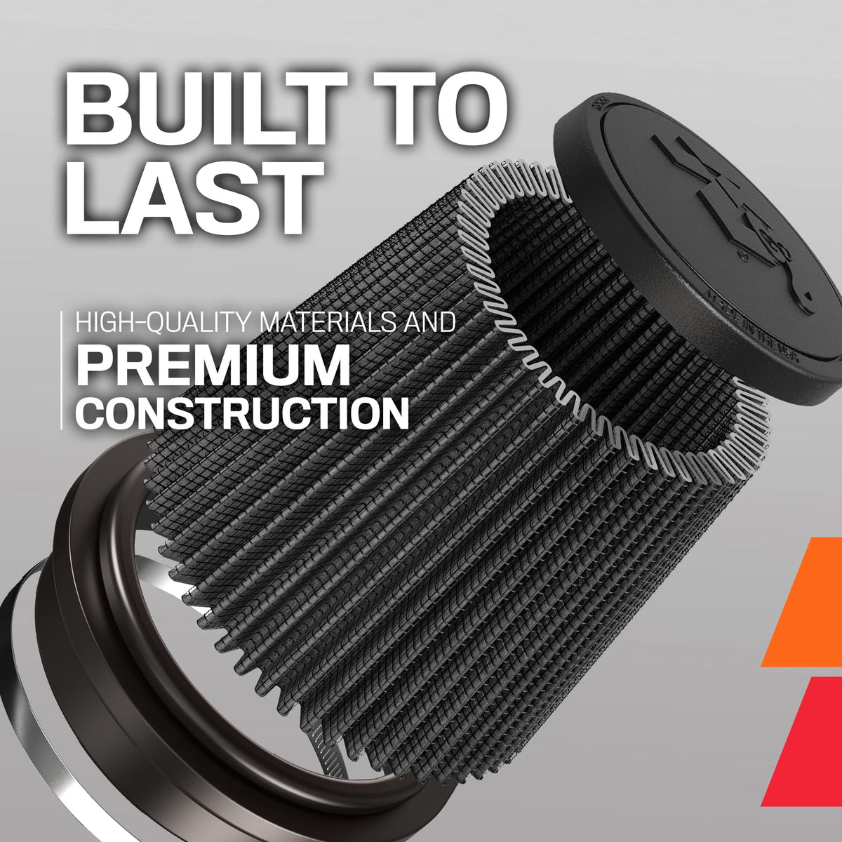 K&N FILTER RU-3127HBK K&N Dryflow Lifetime Universal Clamp-On Air Filter: Dry Synthetic, Washable, Oil-Freer: Flange Diameter: 5 In, Filter Height: 9 In, Flange Length: 1 In, Shape: Round Straight, RU-3127HBK