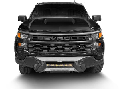 GO RHINO 34186T RealTruck Element Front Bumper w/Fixed Light Bar | Steel, Textured Black | 34186T | Fits 2022-2025 Chevrolet Silverado 1500; 2022 GMC Sierra 1500 Limited; 2019-2021 GMC Sierra 1500