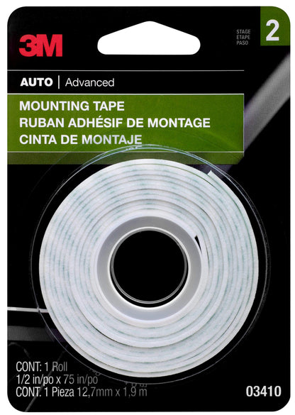3M 03410 3M Mounting Tape, 03410, 1/2 in x 75 in