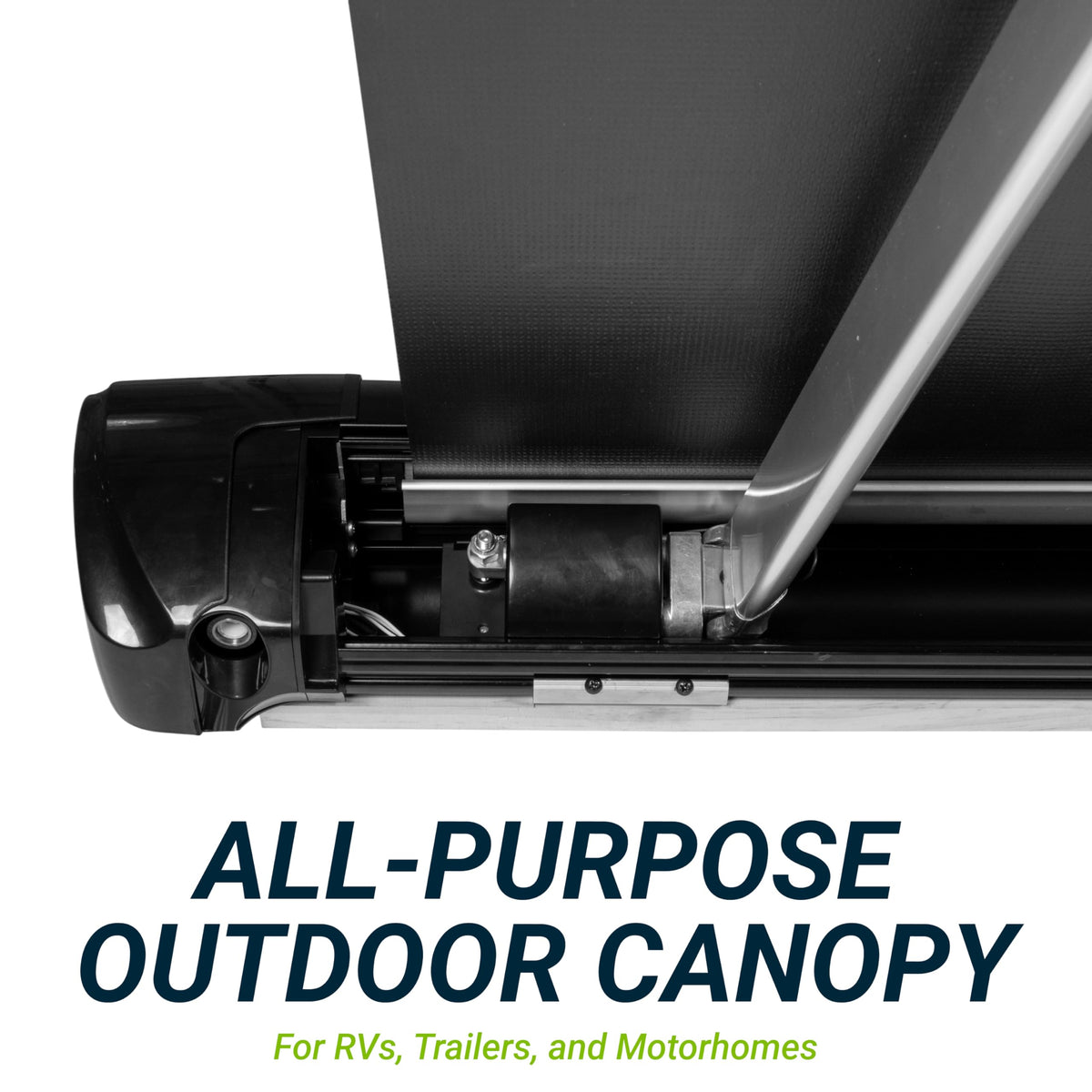 VELARIUM VCB1600100 Velarium 16' RV Boxed Vinyl Canopy, White Heavy-Duty 13.5oz 3-Ply Material, Cold & Crack-Resistant RV Awning, All-Purpose Outdoor Canopy for RVs, Trailers, and Motorhomes (Fabric Size 15' 2)