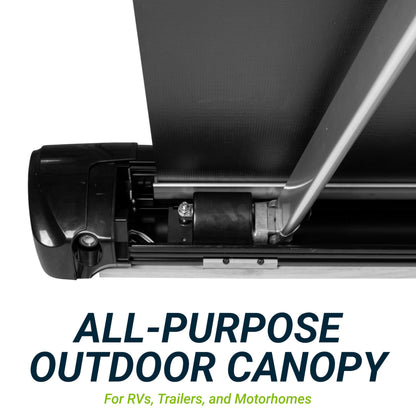 VELARIUM VCB1600100 Velarium 16' RV Boxed Vinyl Canopy, White Heavy-Duty 13.5oz 3-Ply Material, Cold & Crack-Resistant RV Awning, All-Purpose Outdoor Canopy for RVs, Trailers, and Motorhomes (Fabric Size 15' 2)