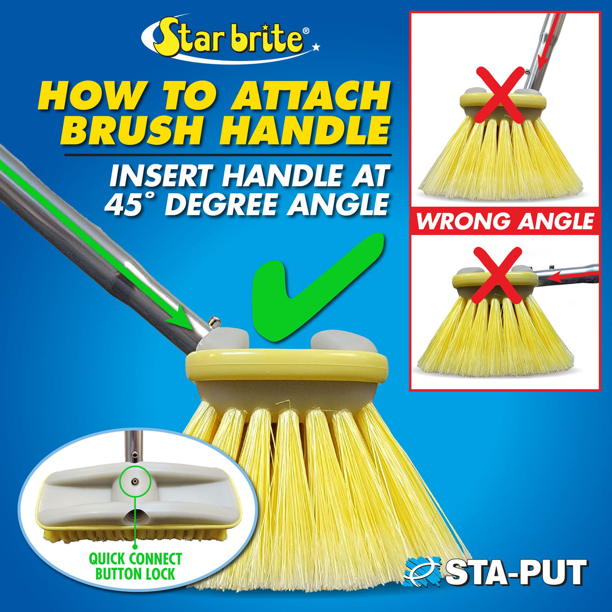 STAR BRITE 040000 STAR BRITE Extend-A-Brush Telescoping Handle 3'-6'