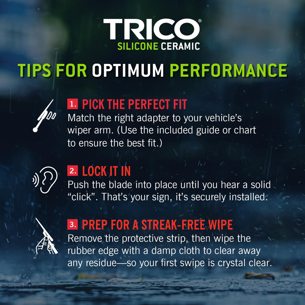 TRICO 90-251 TRICO Silicone Ceramic™ (90-251) 25 Inch Automotive Replacement Windshield Wiper Blades For my Car, Ceramic Coated Silicone Super Premium All Weather Beam Blade for Select Vehicle Models