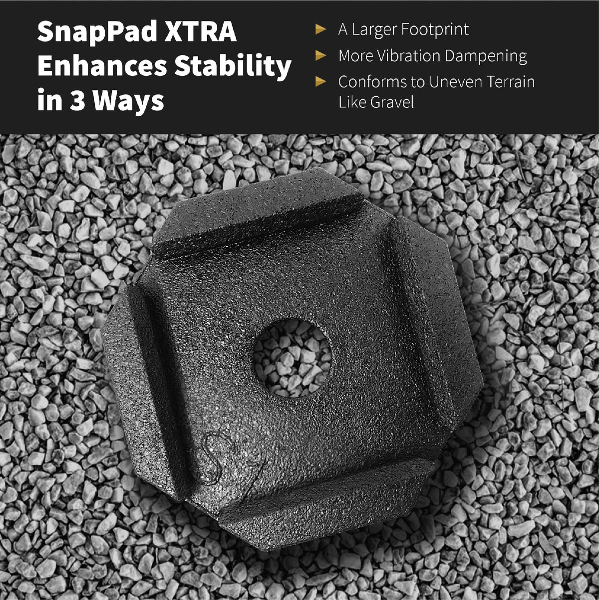SNAPPAD XTRS5SP4 SnapPad Xtra RV Leveling Pads - Permanent Jack Stabilizers for RVs - 5" Square Leveling Jack Pads for LCI Leveling System - Heavy Duty Replacement for Blocks - Made in The USA (Square 5 4-Pack)