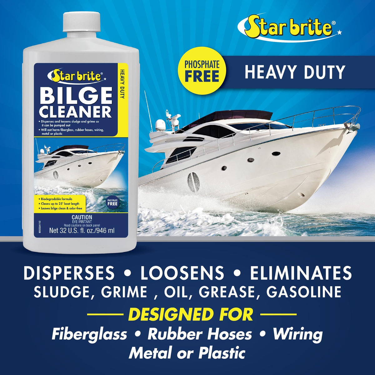 STAR BRITE 080532PW STAR BRITE Heavy Duty Bilge Cleaner - Emulsifies Oil, Fuel & Grease