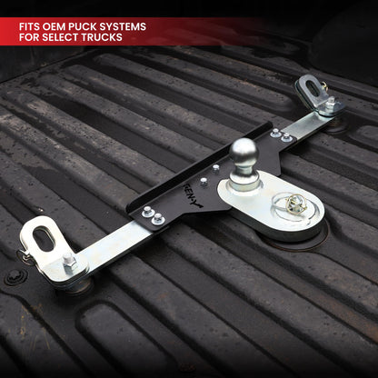 GEN-Y HITCH GH-21011 GEN-Y Hitch GoosePuck GEN II Main Assembly - 5" Offset - 25K Overall Towing - with Safety Chain Anchors Incorporated - Compatible with Ford 2017 to Current