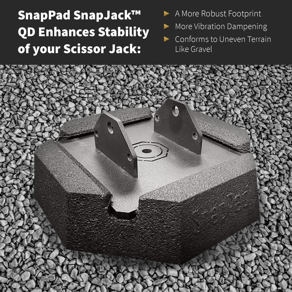 SNAPPAD QDU4 SnapPad SnapJack® QD (Pack of 4) | Four-Point Trailer Jack Stands Featuring 5.5" Metal Foot | Adds 61% Additional Surface Area, 3.79 lbs. Per Pad & 7.25" Total Width | Must-Have RV Accessories