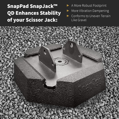 SNAPPAD QDU4 SnapPad SnapJack® QD (Pack of 4) | Four-Point Trailer Jack Stands Featuring 5.5" Metal Foot | Adds 61% Additional Surface Area, 3.79 lbs. Per Pad & 7.25" Total Width | Must-Have RV Accessories
