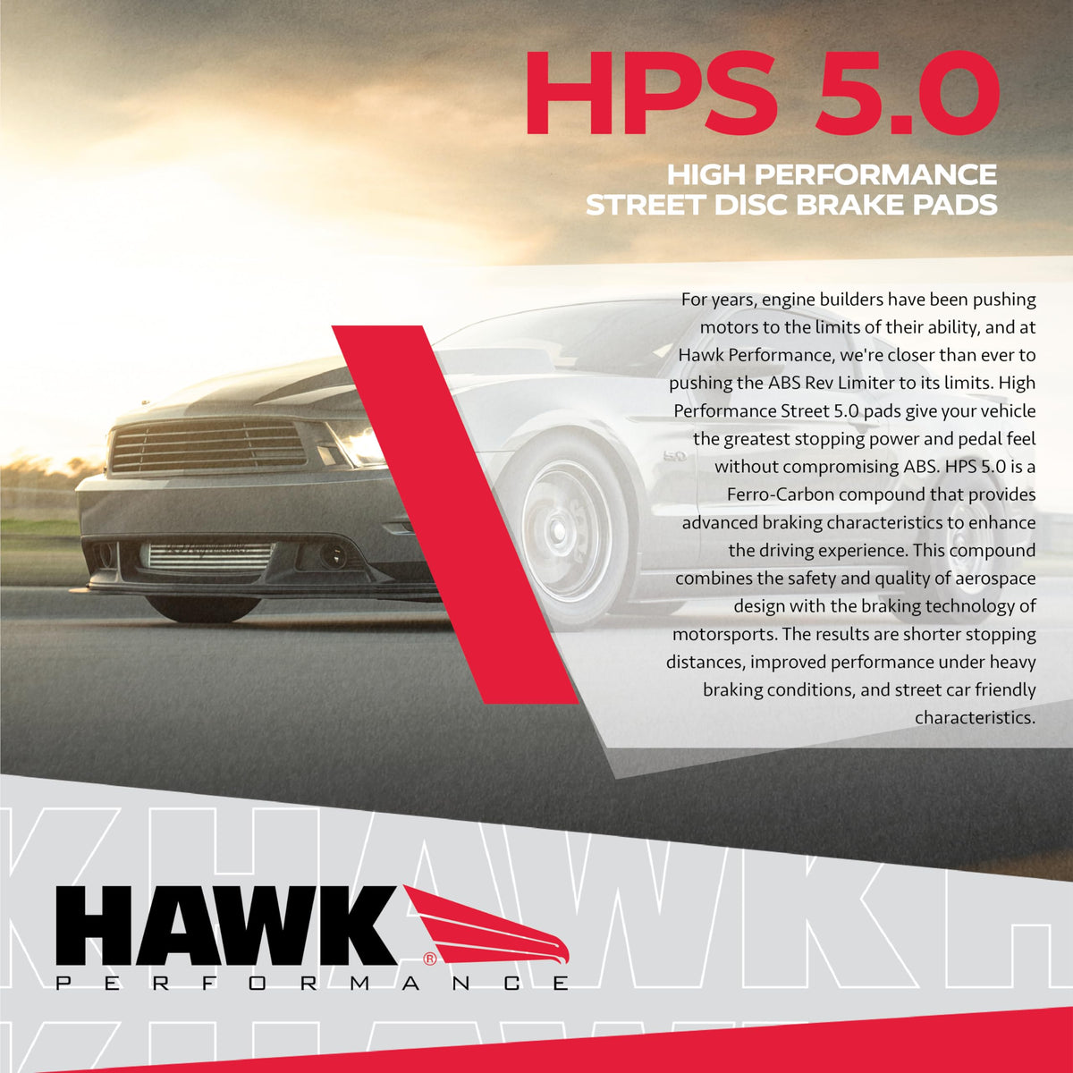 Hawk HB779B.740 Performance HPS 5.0 Street Brake Pads
